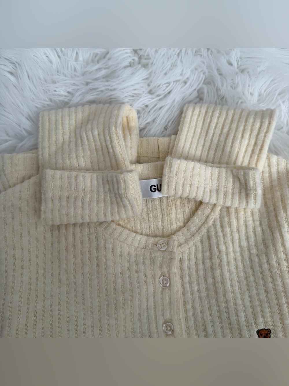DANIELLE GUZIO Ribbed Button-Up Cardigan long sleeve S - Picture 7 of 9